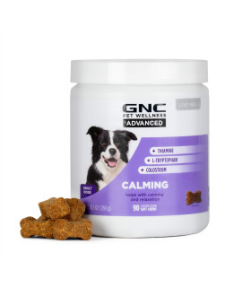 GNC Pets Advanced Dog Calming Supplements 90 Ct Soft Chew Dog Supplements for Calming Support and Stress Relief Dog Soft Chew Supplements Made in the USA