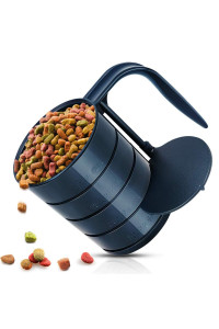Joansan Dog Food Scoop Pet Food Scoops for Dogs 4 Capacity Cup in 1 Cup Measuring Scoop for Pets Dog Cat and Bird Solid Food (Includes 1/4 C 1/2 C 3/4 C 1 CUP)