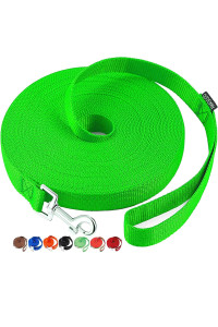 AmaGood Dog/Puppy Obedience Recall Training Agility Lead-15 ft 20 ft 30 ft 50 ft Long Leash-for Dog Training,Recall,Play,Safety,Camping (50feet, Green)