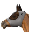 SmithBuilt Horse Fly Mask (Gray, Horse) - Mesh Eyes and Ears, Breathable Fabric, UV Protection