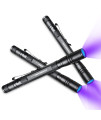 COSMOING UV Flashlight LED 395nm Blacklight Flashlight, Zoomable Pen Flashlight IP54 Waterproof Detector for Pet Urine, Cat Dog Stains, Bed Bug, Household Wardrobe Toilet - 3 Pack