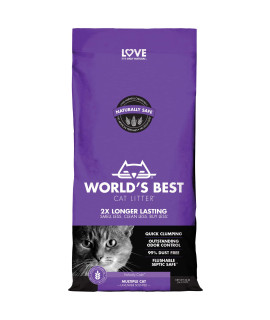 WORLDS BEST cAT LITTER Multiple cat Lavender Scented 8 Pounds