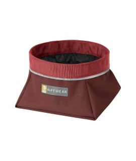 Ruffwear, Quencher Dog Bowl, Collapsible, Portable Food and Water Bowl, Fired Brick, Small