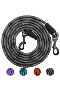 MayPaw 8FT/10FT Dog Tie Out/Check Cord, Heavy Duty Nylon Rope Training Leash, 3/8-Inch Thick Dog Tether for Strong Small Medium Large Dogs Indoor or Outdoor Walking, Camping, Hiking, Playing