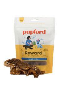 Pupford Lamb Jerky Treats for Dogs for Large & Small Dogs of All Ages Made in USA, 100% Real Meat & No Fillers Dogs Love These Tasty Dog Snacks (Lamb 7 oz)