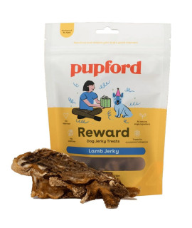 Pupford Lamb Jerky Treats for Dogs for Large & Small Dogs of All Ages Made in USA, 100% Real Meat & No Fillers Dogs Love These Tasty Dog Snacks (Lamb 7 oz)