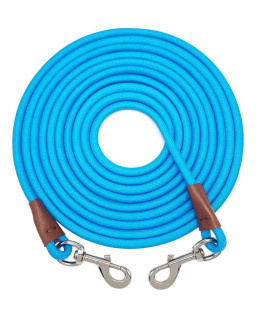 SEPXUFORE Tie Out Rope Dog Tether, 8FT/ 10FT/ 15FT/ 20FT/ 30FT Dog Line for Outside Playing Camping Tying, Medium Large Dogs Indoor/Outdoor Backyard Dog Leash (Blue, 3/8 x 10ft)