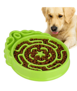 feeder dog bowl, interesting slow feeding interactive extended extension stop puzzle dog bowl, healthy diet weight loss pet dog slow feeding bowl, anti-swallowing dog bowl, pet bowl Slow feeder Green2