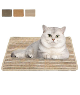 Lahas cat Scratching Pad, Scratching Mat,Scratch Pads,cat Scratcher Rug Natural sisal Rope carpet (118A157inch, Khaki)