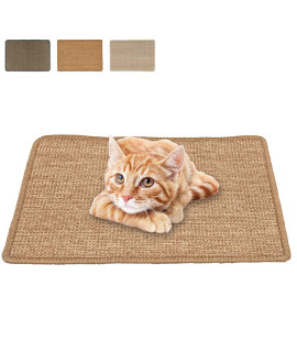 Lahas cat Scratching Pad, Scratching Mat,Scratch Pads,cat Scratcher Rug Natural sisal Rope carpet (118A157inch, Brown)