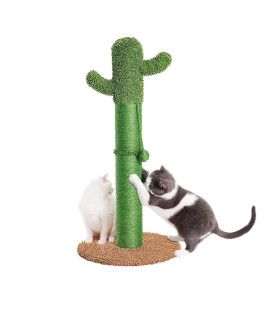 Catinsider 34 Cactus Cat Scratching Post with Dangling Ball for All Cats Large Version Brown