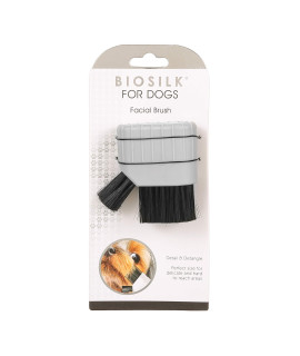 BioSilk for Dogs Facial Brush Silk Therapy Dog Brush for Delicate and Hard to Reach Areas on Dog Faces Dog Grooming Brush with Detailer Bristles for Delicate Areas Detangles and Grooms