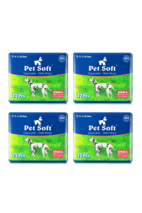 Pet Soft Disposable Male Dog Wraps - Dog Diapers for Male Dogs, Puppy Diapers 48pcs Small