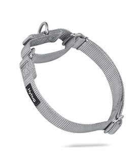Hyhug Pets Premium Upgraded Heavy Duty Nylon Anti-Escape Martingale Collar for Pup Boy and Girl Dogs Comfy and Safe - Professional Training, Daily Use Walking. (Small, Sleet Gray)