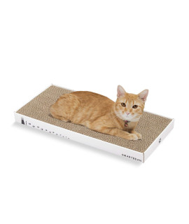 Cardboard Scratcher Pad Scratching post:Smartbean Cat Scratch Pad,Cat Scratching Post with Durable&High Density Cardboard, Indoor Toy for Cat, Double-sided Design For double life (16.5x7.9x1.2 inches)