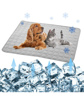 Pet Cooling Mat for Dogs Cats-Ice Silk Dog Cooling Mats, Summer Dog Cooling Pads, Dog Crate Mat Cat Cooling Mat, Portable & Washable Pet Cooling Blanket for Kennel/Sofa/Bed/Floor/Car Seats