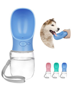 Yicostar Dog Water Bottle, Leak Proof Portable Dog Water Bottle for Walking Dog Water Dispenser with Drinking Feeder for Pets Outdoor, Travel, Hiking Food Grade Plastic(12oz, Ocean-Blue)
