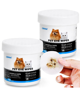 OPULA Dog Eye Wipes,Cat Dog Eye Cleaner,Pet Tear Stain Remover Wipes,300 Count Dog Eye Cleaning Wipes,Eye Cleaner Pads, Unscented Gentle Pet Tear Wipe
