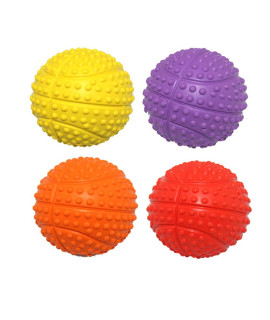 Kei Tomlison Dog Squeaky Toys, Non-Toxic Rubber Dog Play Balls Interactive and Training Dog Chew Toy for Puppy Small Medium Pet Dogs (8cm/3.15in Pack of 2)
