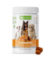 Turmeric for Dogs - Organic Turmeric with Curcumin, Hip and Joint Supplement Dogs Soft Chew, with Collagen and Bioprene, High Absorption Eliminates Joint Pain Inflammation - 120 Count
