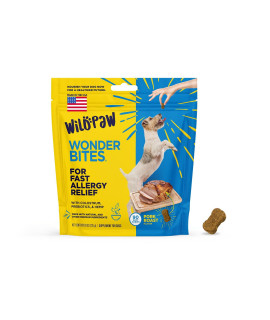 WildPaw WonderBites for Fast Allergy Relief - 90 Soft Chews - Natural Supplement for Dogs with Itchy Skin and Allergies - Supports Immune System - Grain-Free, Soy-Free, Wheat-Free - Made in USA