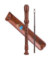 Recorder Instrument for Kids,Students Practice german 8-Hole c Soprano Recorder, Adult Beginners Playing Long Wind Instruments, Leather Bag + cleaning Stick (color : Brown, Size : german)