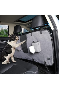 Petsfit Dog Car Barrier Vehicle Pet Barrier Backseat Mesh Dog Car Divider Net with Adjusting Rope, Sturdy Hook and 3 Storage Pockets Suitable for SUV Pickup Car