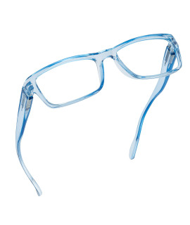 Readerest Blue Light Blocking Reading glasses (Light Blue, 300 Magnification) - computer Eyeglasses With Thin Reflective Lens, Antiglare, Eye Strain, UV Protection, Stylish For Men And Women