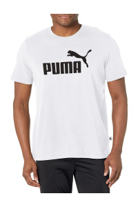 PUMA mens Essentials Tee T Shirt, White, Medium US