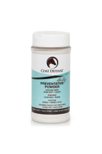 COAT DEFENSE Daily Preventative Powder for Horses - Safe & Effective Equine Skin Conditioner Sweet Itch, Skin Funk, & Rain Rot - Dry Horse Shampoo, 16 oz Formula with All Natural Ingredients