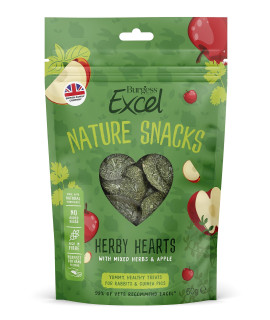 Burgess Excel Herby Hearts Treats for Rabbits and guinea Pigs