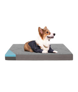 GOHOO PET Orthopedic Memory Foam Dog Bed, Cooling Dog Beds for Medium Dogs -Waterproof Pet Bed for Crate with Removable Washable Cover, M(29inch,45Lbs)