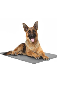 PetSol Waterproof Dog cooling Mat - Large (90x50cm) Pet cool Mat for Dogs, cats & Pets A Folding Ice gel Animal cold Mat Pad Bed for Indoor, Outdoor, Summer, garden, car & Travel (grey)