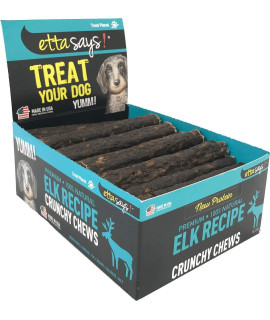 ETTA SAYS! Premium Crunchy Dog Treats Pack of 36 - 4.5 Elk Dog Treats - Made in The USA, Grain-Free, Good for Teeth, Easy to Digest