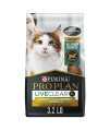 Purina Pro Plan Allergen Reducing, Weight Control Dry Cat Food, LIVECLEAR Chicken and Rice Formula - 3.2 lb. Bag