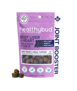 healthybud Hip and Joint Supplement Dog Treats - Glucosamine Soft Beef Liver Bites for Senior Dogs, Arthritis Support 14.1oz