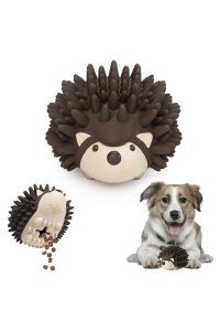 Bella Boo Pets Interactive Dog Toy for Strong Chewers - Freddy The Hedgehog All-in-One Treat Ball + Food Dispensing Slow Feeder Dog IQ Puzzle + Dental Chew Toy for Medium and Large Breed Dogs (Brown)