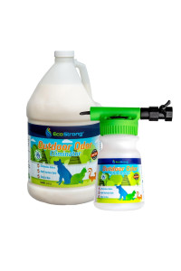 Eco Strong Outdoor Odor Eliminator Outside Dog Urine Enzyme Cleaner - Powerful Pet, Cat, Animal Scent Deodorizer Professional Strength for Yard, Turf, Kennels, Patios, Decks (Gallon with Sprayer)