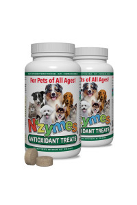 Nzymes Antioxidant Dog Treats - for Dogs Joints, Hips, Paralysis, Skin, Coat, Hair Loss, Aging, Digestion, Neurological, Seizures - Dog Treats for Large Dog - 120 Treats - Made in The USA
