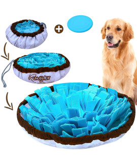 TOMAHAUK Snuffle Mat for Dogs - Interactive Feed Game/Dog Puzzle Toy That Helps with Stress Relief, Foraging Skills, Brain Stimulation and Boredom (Blue)
