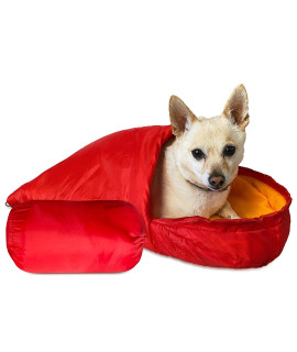 Vegapop Red Dog Sleeping Bag for Extra Large Or Large Dogs with Storage Bag- Portable Warm Waterproof Blanket Or Cushion for Pets- Perfect for Camping, Backpacking, Traveling, Or Indoors and Outdoors