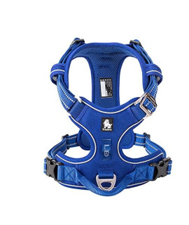WINHYEPET True Love No Pull Dog Harness Extra Reflective Pet Harness for Small Medium Large Dogs Adjustbale for Running Walking Padded Soft Mesh Vest Easy Control TLH56512(Royal Blue,XS)
