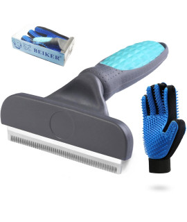 Dog Grooming Kit for Short Haired Dogs, Undercoat Deshedding Tool Set, Gently and Effectively Remove Loose Hair and Reduce Shedding, Includes a Brush and a Double-sided Silicone Glove