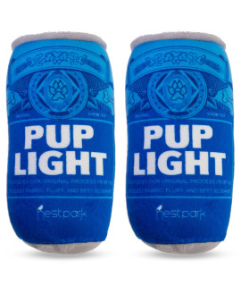 Nestpark Pup Light and Pups Blue Rubbin - Funny Dog Toys - Plush Squeaky Dog Toys for Medium, Small and Large - Cute Dog Gifts for Dog Birthday - Cool Stuffed Parody Dog Toys (2 Pack) (Pup Light)