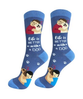 E&S Imports Pet Lover Socks - Fun - All Season - One Size Fits Most - for Women and Men - Cat and Dog Gifts (I love my dog)