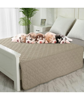Dog Blankets for Couch Protection Waterproof Dog Bed Covers Pet Blanket Furniture Protector (Beige+Sand, 82x86)
