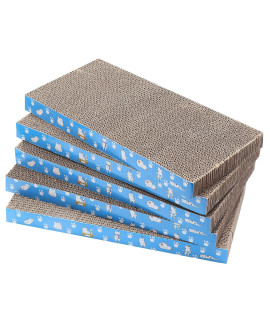 5 Packs in 1 Cat Scratch Pad, Cat Scratcher Cardboard,Reversible,Durable Recyclable Cardboard, Premium Scratch, Suitable for Cats to Rest, Grind Claws and Play