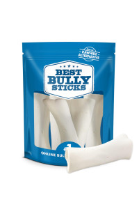 Best Bully Sticks 5 to 6 Inch Hollow Shin Bones - USA Baked & Packed Shin Bones for Large Dogs - Long Lasting and Refillable - 5 Pack