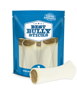 Best Bully Sticks 5 to 6 Inch Peanut Butter Stuffed Shin Bones - USA Baked & Packed Shin Bones for Dogs - Highly Digestible Fillings, Long Lasting and Refillable - 5 Pack