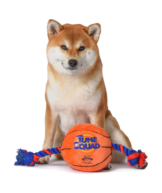 Looney Tunes Space Jam 2: Basketball Rope Pull Dog Toy Fun and Cute Dog Toy Officially Licensed by Warner Bros Space Jam Large Dogg Chew Toy, 12 in